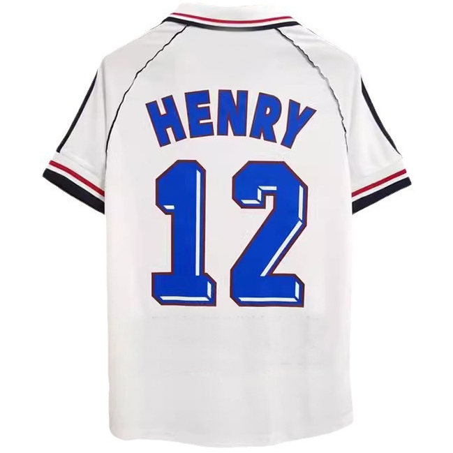 1998 Henry France Away Retro Men's Soccer Jersey