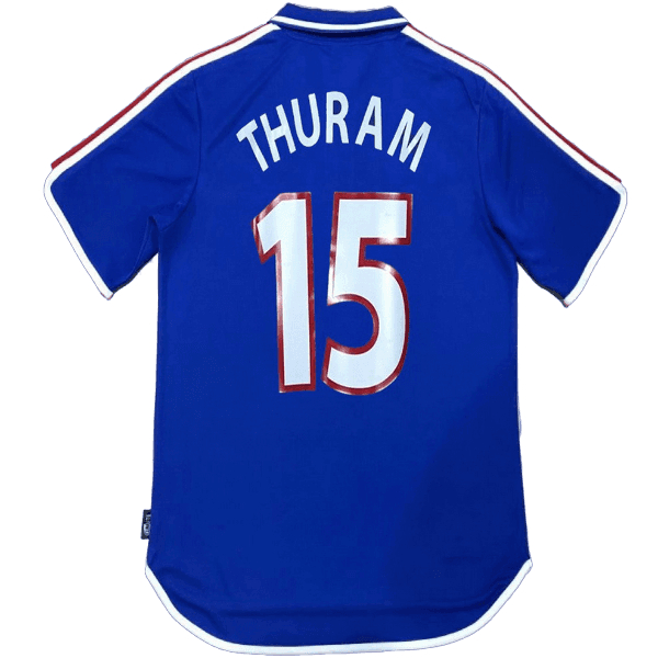 2000 Thuram France Home Retro Men's Soccer Jersey