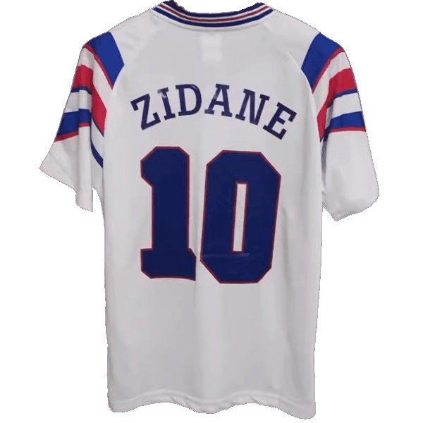 1996 Zidane France Away Retro Men's Soccer Jersey