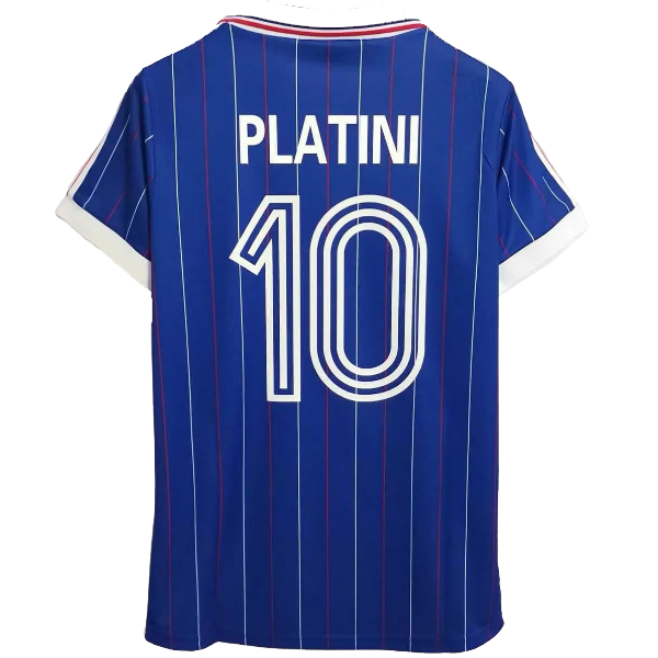 1982 Michel Platini France Home Retro Men's Jersey