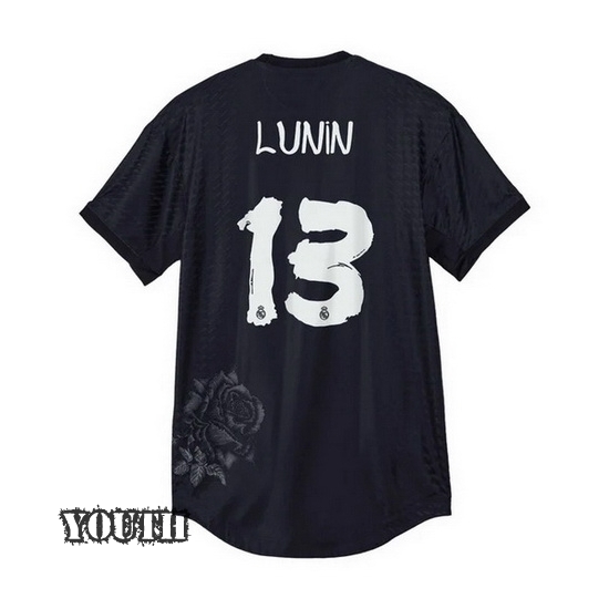 2023/24 Andriy Lunin Black Youth Soccer Jersey