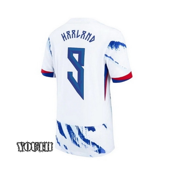 2024 Erling Haaland Norway Home Youth Soccer Jersey