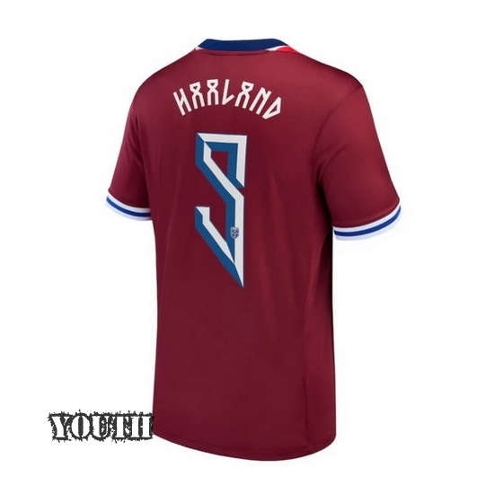 2024 Erling Haaland Norway Away Youth Soccer Jersey