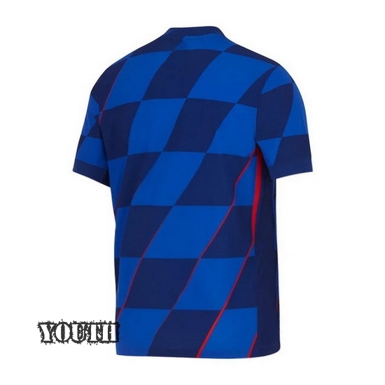 2024 Croatia Team Away Youth Soccer Jersey