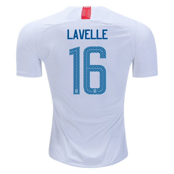 Home Rose Lavelle 2018/2019 USA Authentic Men's Stadium Jersey