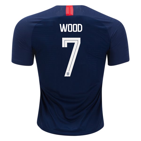 Away Bobby Wood 2018/19 USA Authentic Men's Stadium Jersey