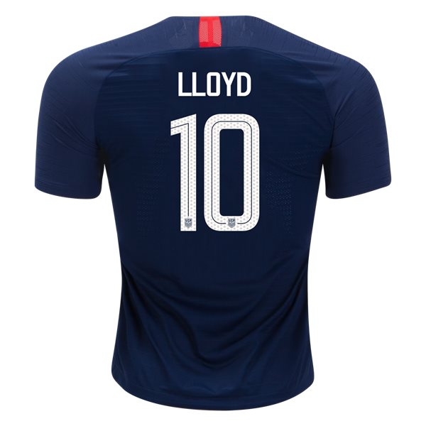 Away Carli Lloyd 2018 USA Authentic Men's Stadium Jersey