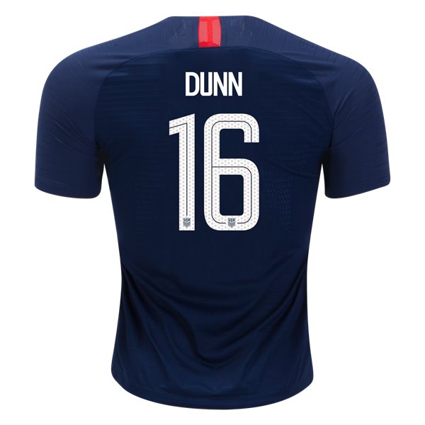Away Crystal Dunn 18/19 USA Authentic Men's Stadium Jersey