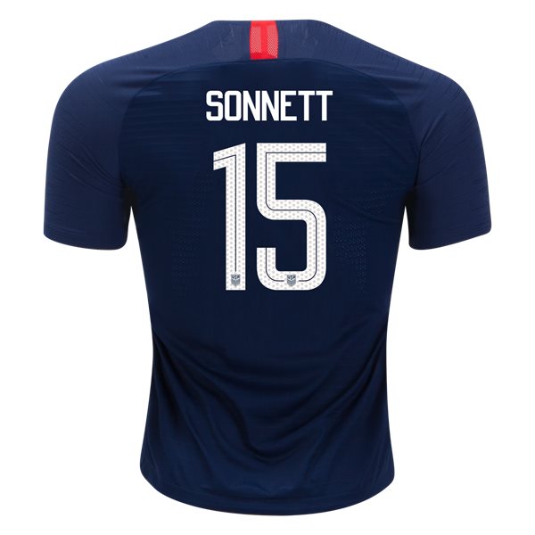 Away Emily Sonnett 2018 USA Authentic Men's Stadium Jersey