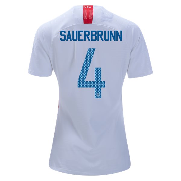 Home Becky Sauerbrunn 2018/19 USA Women's Stadium Jersey 3 Star