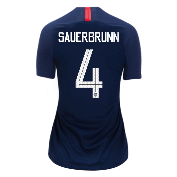 Away Becky Sauerbrunn 2018/2019 USA Women's Stadium Jersey 3-Star