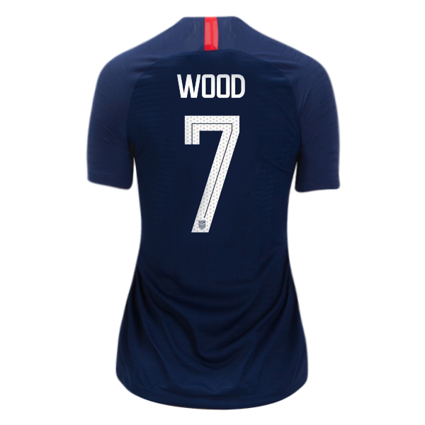 Away Bobby Wood 2018/19 USA Women's Stadium Jersey 3 Star