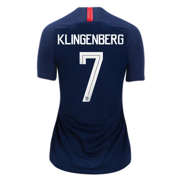 Away Meghan Klingenberg 2018/2019 USA Women's Stadium Jersey 3-Star