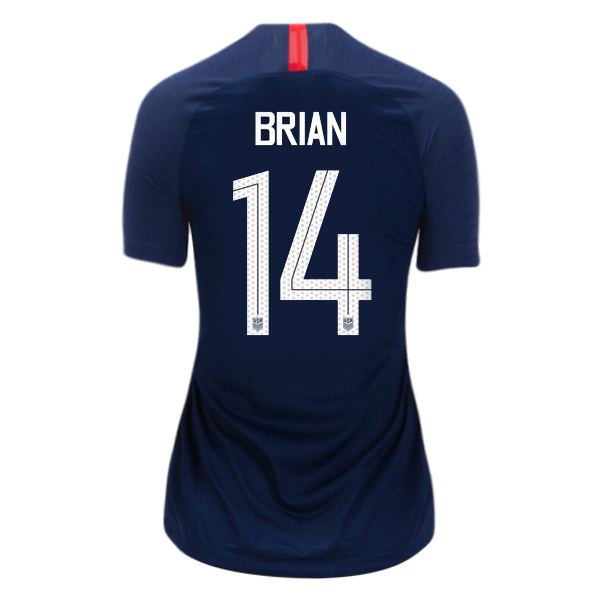 Away Morgan Brian 2018 USA Women's Stadium Jersey 3-Star
