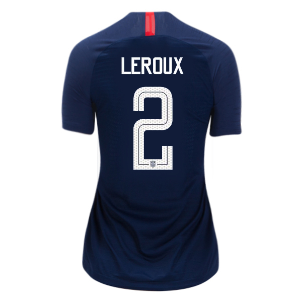Away Sydney Leroux 2018/2019 USA Women's Stadium Jersey 3-Star