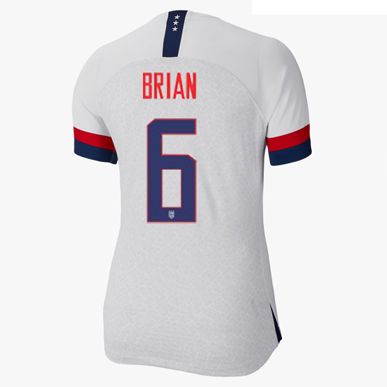 USA Home Morgan Brian 2019/2020 Women's Stadium Jersey 4-Star