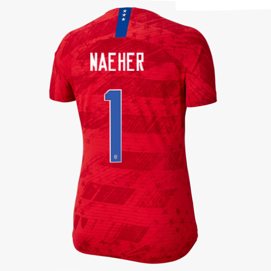 USA Away Alyssa Naeher 2019/2020 Women's Stadium Jersey 4 Star