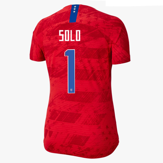 USA Away Hope Solo 2019/20 Women's Stadium Jersey 4-Star