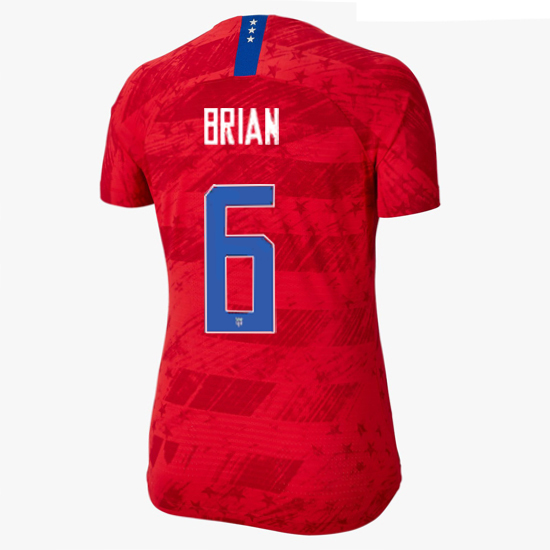 USA Away Morgan Brian 19/20 Women's Stadium Jersey 4 Star