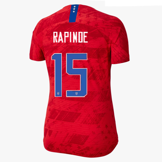 USA Away Megan Rapinoe 19/20 Women's Stadium Jersey 4 Star