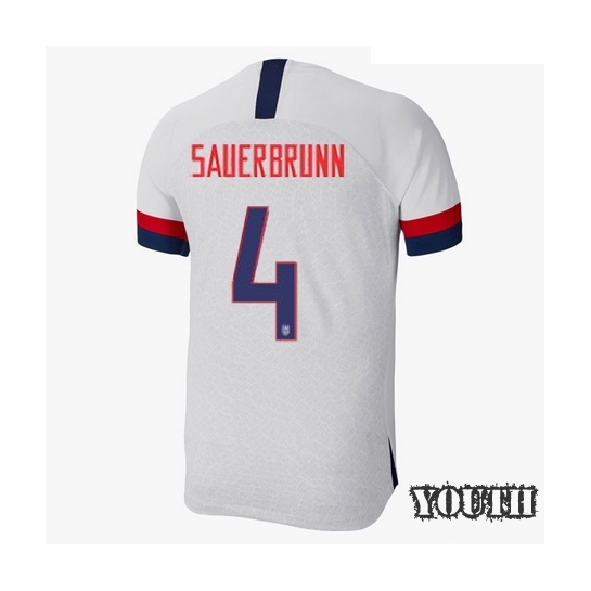 USA Home Becky Sauerbrunn 2019/2020 Youth Stadium Soccer Jersey