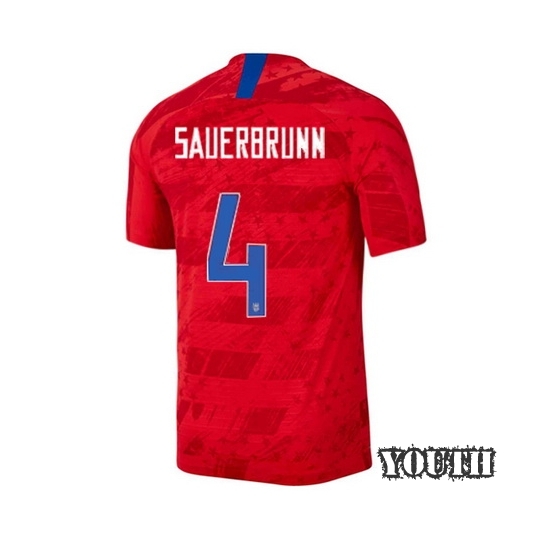 USA Away Becky Sauerbrunn 2019 Youth Stadium Soccer Jersey