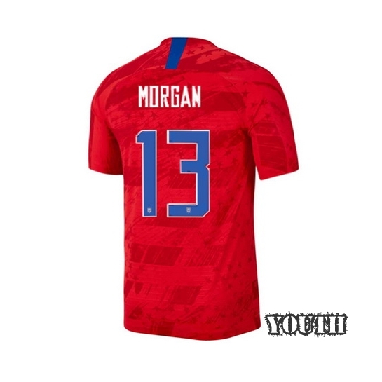 USA Away Alex Morgan 2019/2020 Youth Stadium Soccer Jersey