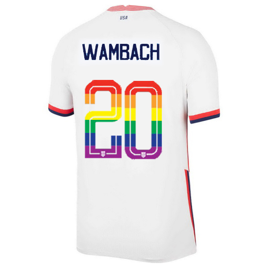 USA Home Abby Wambach 2020/21 Men's Stadium PRIDE Jersey
