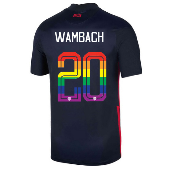 USA Away Abby Wambach 2020/21 Men's Stadium PRIDE Jersey