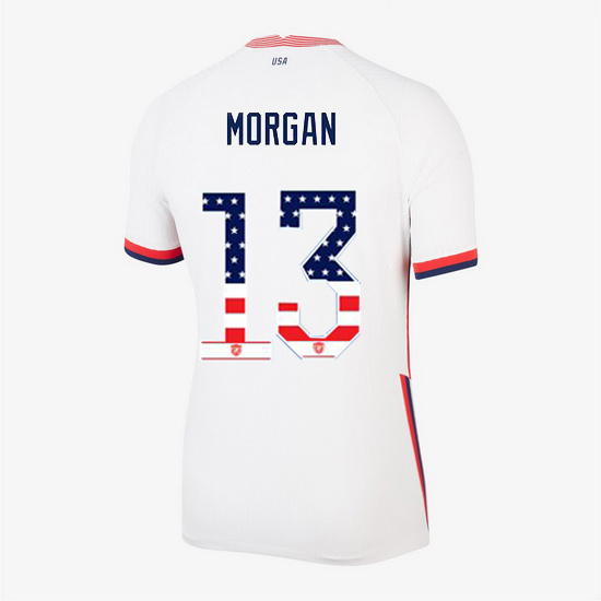White Alex Morgan 2020 Women's Stadium Jersey Independence Day