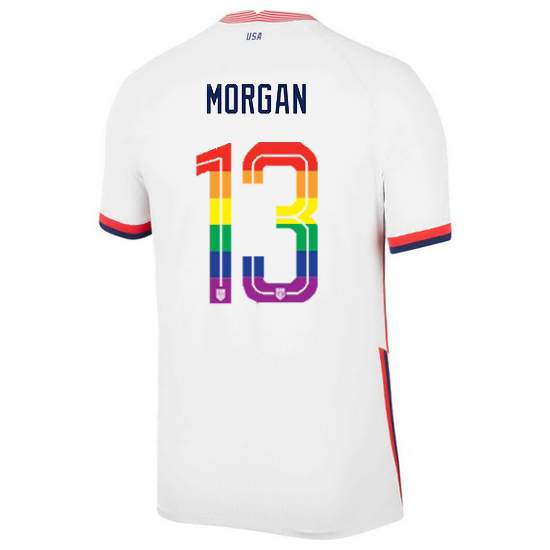 USA Home Alex Morgan 2020/21 Men's Stadium PRIDE Jersey