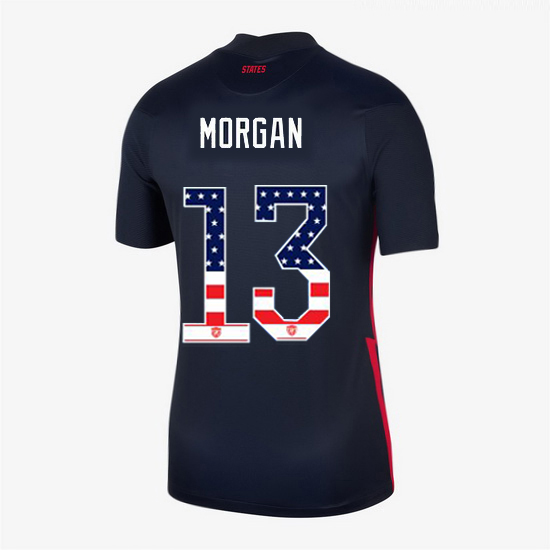 Navy Alex Morgan 2020 Women's Stadium Jersey Independence Day
