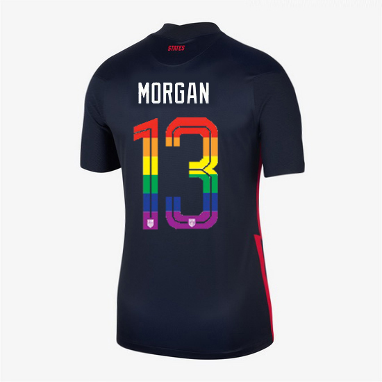 USA Navy Alex Morgan 2020/2021 Women's Stadium PRIDE Jersey