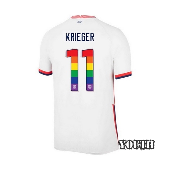 White Ali Krieger 2020 Youth Stadium Rainbow Number Jersey