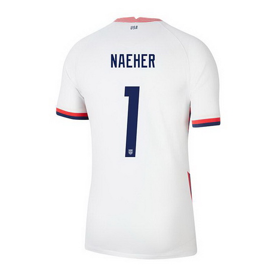 USA White Alyssa Naeher 2020/2021 Youth Stadium Soccer Jersey
