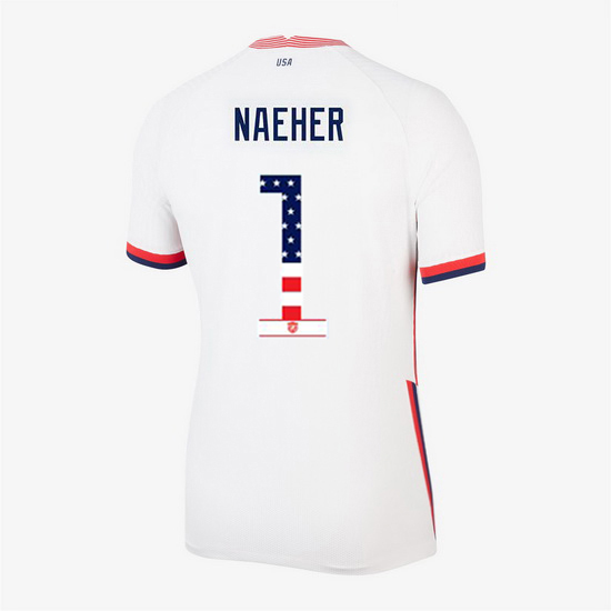 White Alyssa Naeher 2020 Women's Stadium Jersey Independence Day