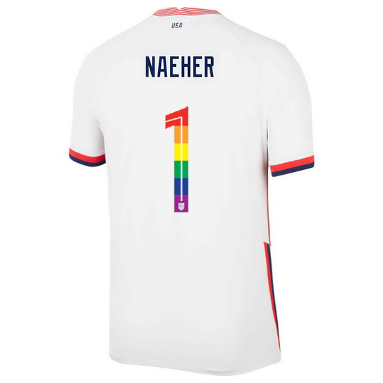 USA Home Alyssa Naeher 2020/21 Men's Stadium PRIDE Jersey