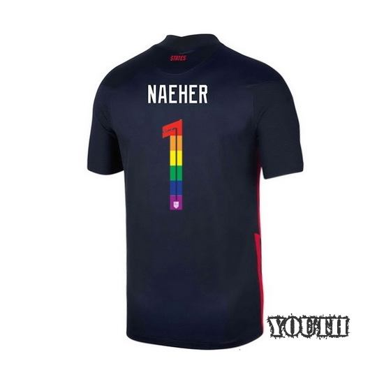 USA Away Alyssa Naeher 20/21 Youth Stadium PRIDE Jersey