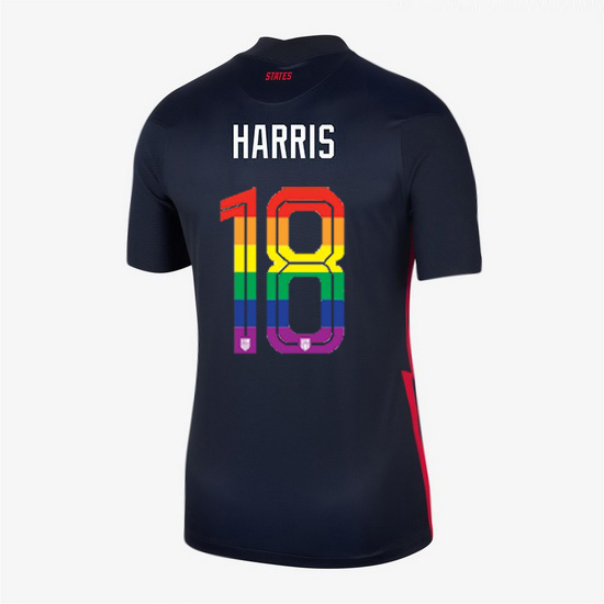USA Navy Ashlyn Harris 2020/2021 Women's Stadium PRIDE Jersey