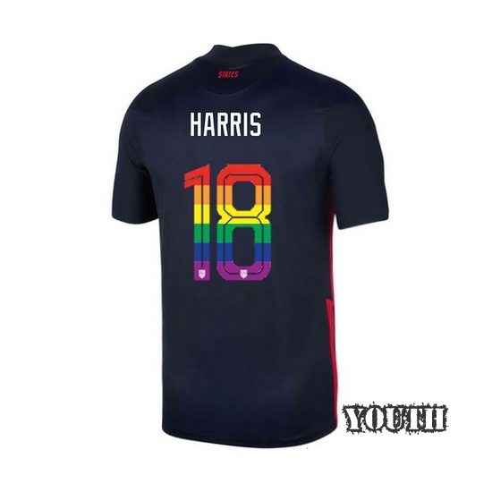 USA Away Ashlyn Harris 20/21 Youth Stadium PRIDE Jersey