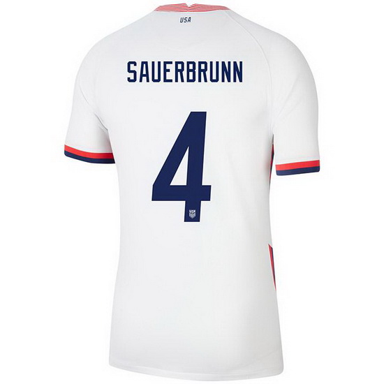 USA White Becky Sauerbrunn 2020 Men's Stadium Soccer Jersey