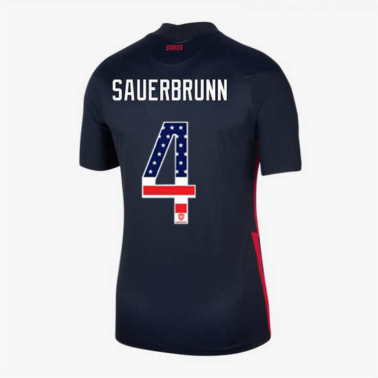 Navy Becky Sauerbrunn 2020 Women's Stadium Jersey Independence Day
