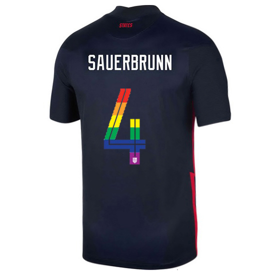 USA Away Becky Sauerbrunn 2020/21 Men's Stadium PRIDE Jersey