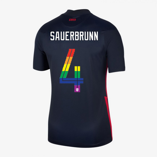 USA Navy Becky Sauerbrunn 2020/2021 Women's Stadium PRIDE Jersey