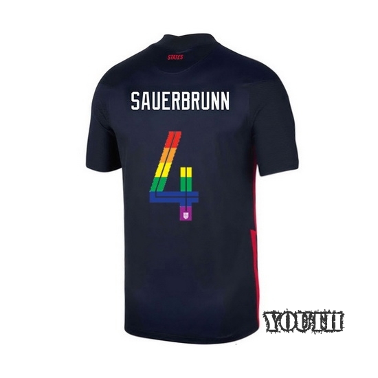 USA Away Becky Sauerbrunn 20/21 Youth Stadium PRIDE Jersey