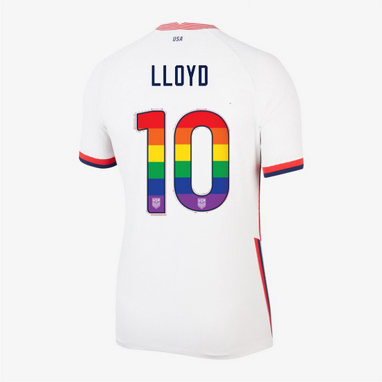 Home Carli Lloyd 20/21 Women's Stadium Rainbow Number Jersey