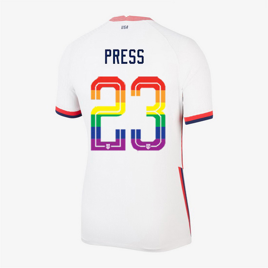 USA White Christen Press 2020/2021 Women's Stadium PRIDE Jersey