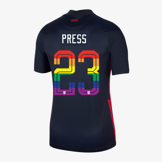 USA Navy Christen Press 2020/2021 Women's Stadium PRIDE Jersey