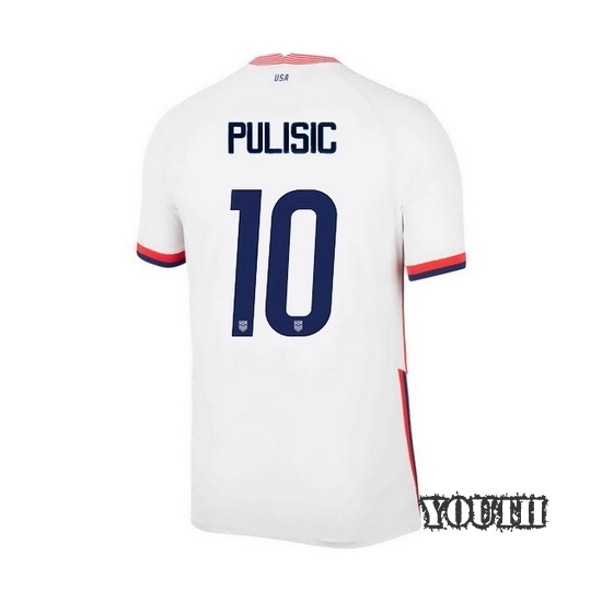 USA White Christian Pulisic 2020/2021 Youth Stadium Soccer Jersey