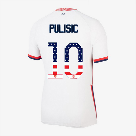 White Christian Pulisic 2020 Women's Stadium Jersey Independence Day